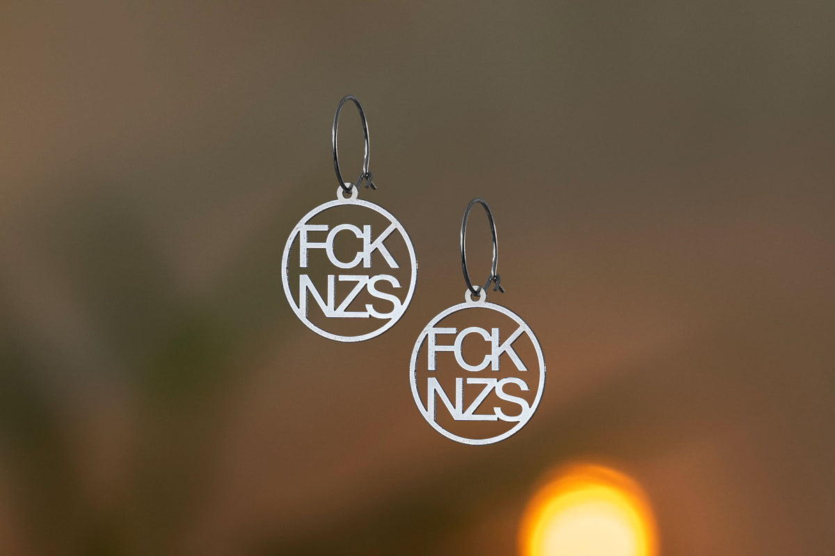 Anti-fascist Earrings | FCK NZS | Antifa | Gold and Silver | Different Shapes & Closures | From Germany | Jewellery