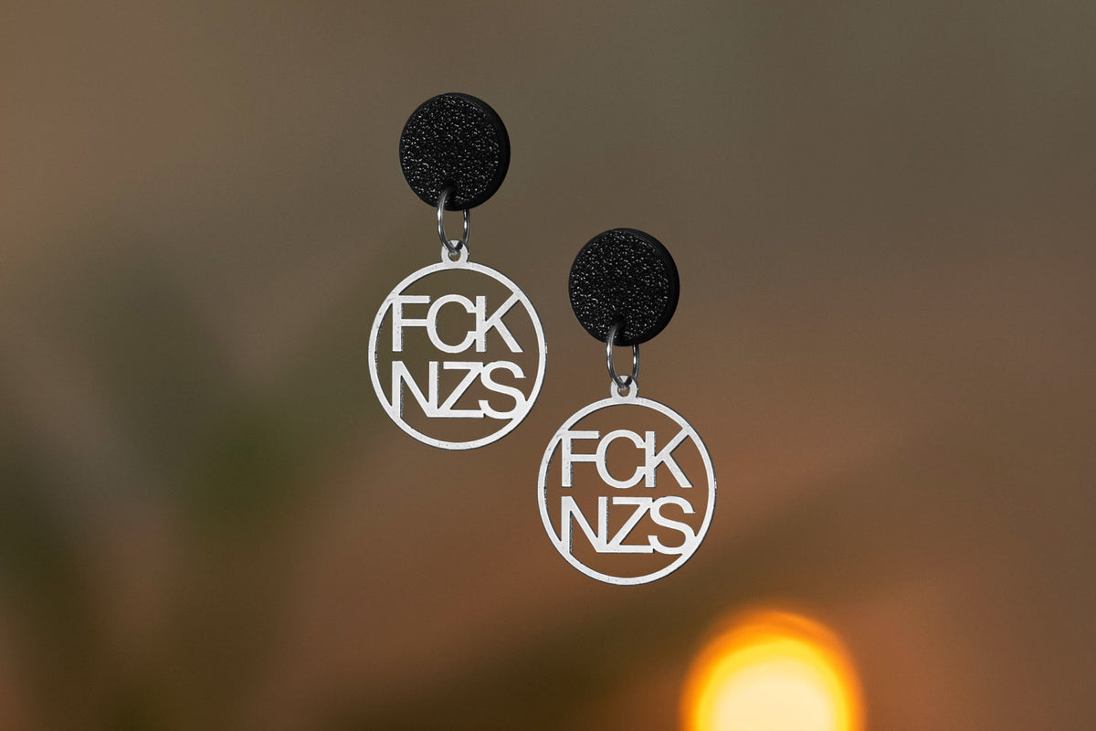Anti-fascist Earrings | FCK NZS | Antifa | Gold and Silver | Different Shapes & Closures | From Germany | Jewellery