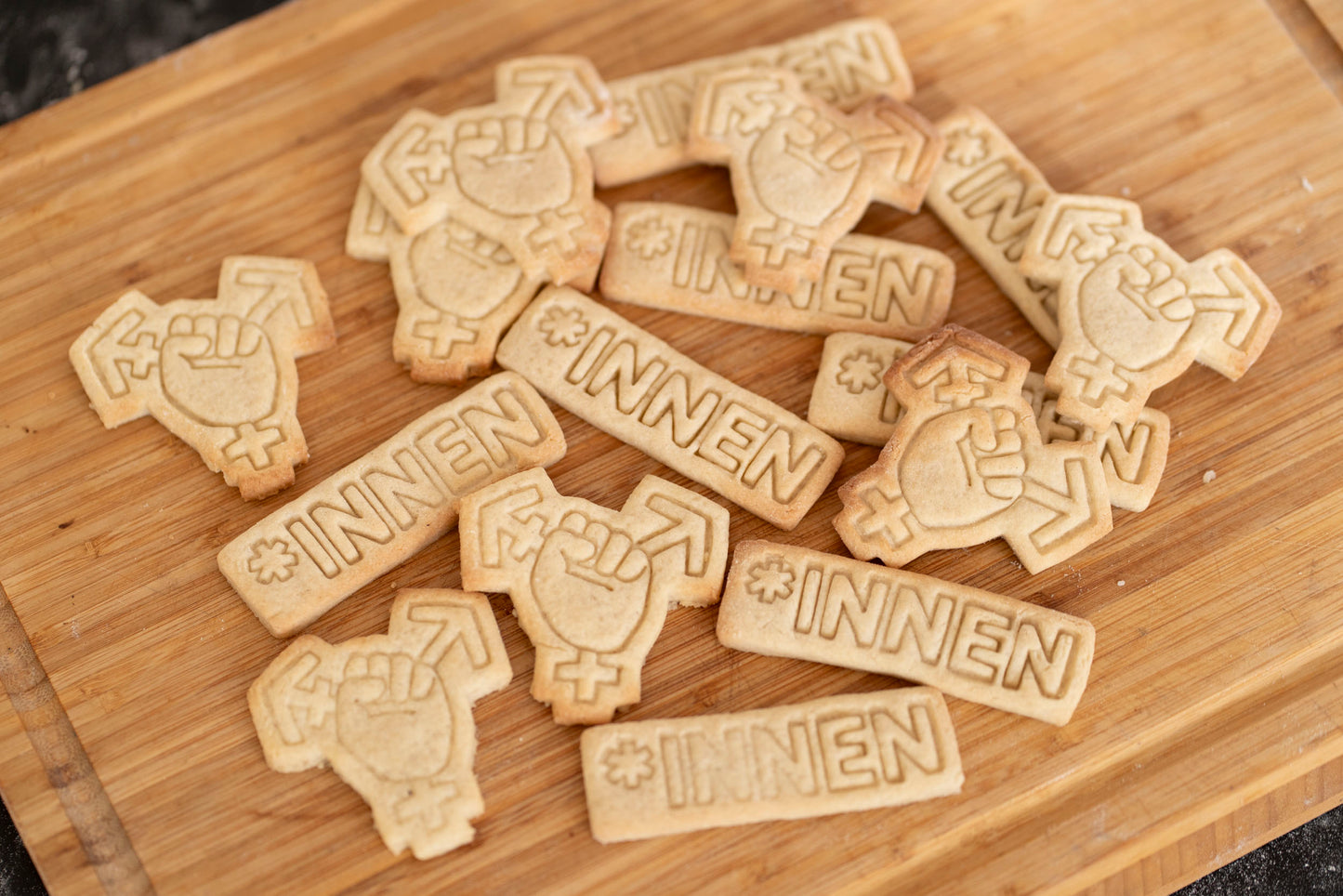 Trans Power Fist Cookie Cutter from Germany - Biscuit Mold - Fondant Dough - Transgender Rights - Feminist - Europe - 3D Printed Cutters