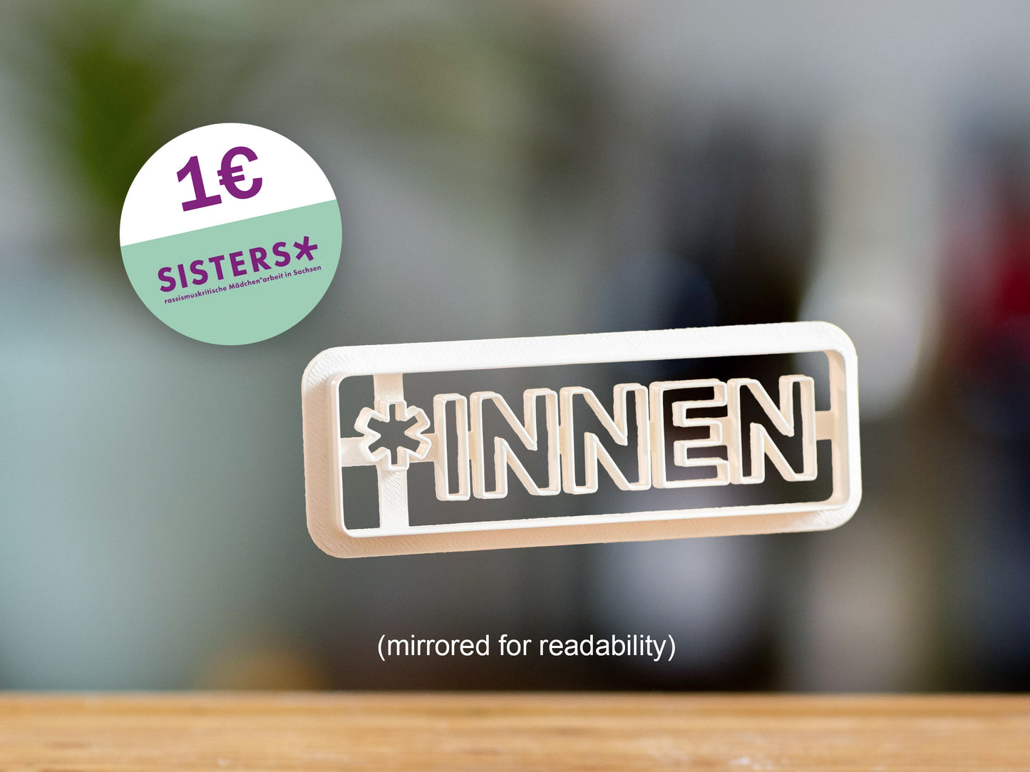 *INNEN - German Gender Asterisk Cookie Cutter - Charity Version - 1€ to Sisters* - Biscuit Mold - Fondant Dough -Feminist - Europe - 3D Printed Cutters