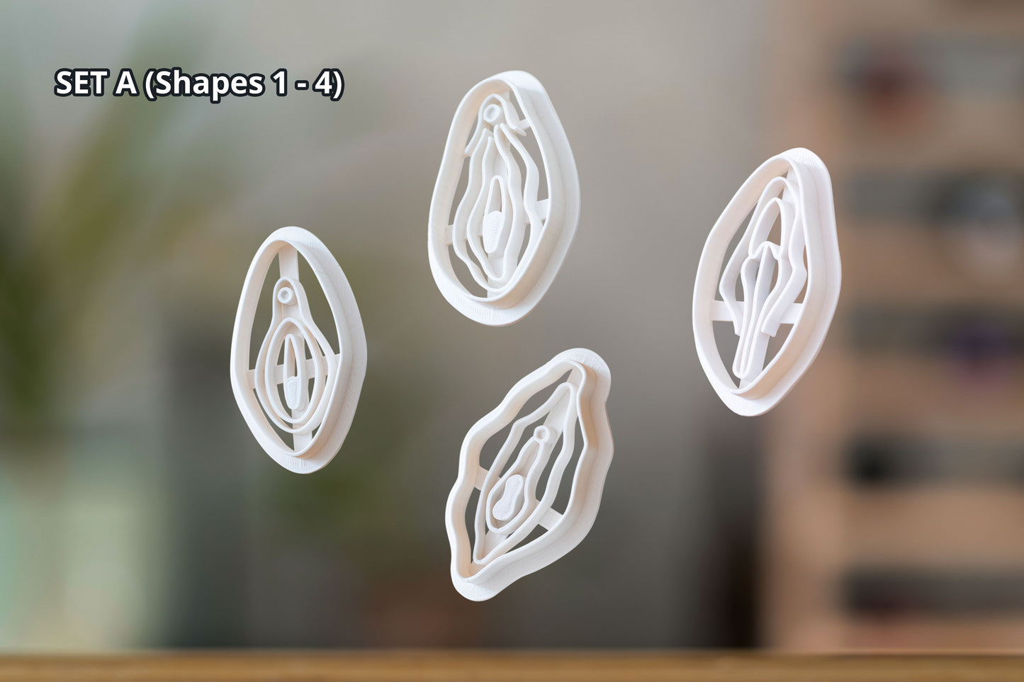 Vulva Cookie Cutters from Germany - Various Shapes - Biscuit Mold - Fondant Dough - Vagina Shaped Cookies - Europe - 3D Printed Cutters