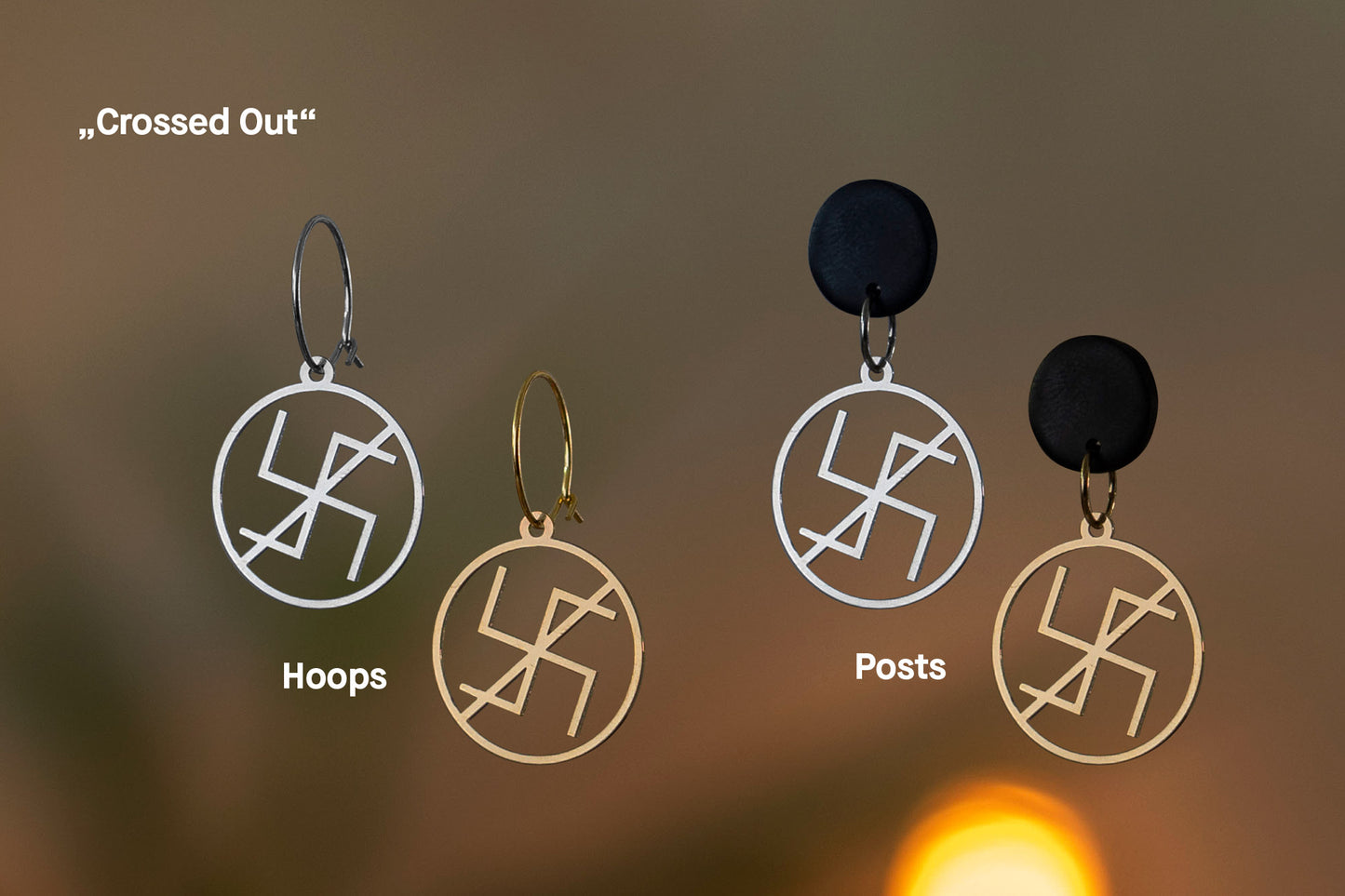 Anti-fascist Earrings | FCK NZS | Antifa | Gold and Silver | Different Shapes & Closures | From Germany | Jewellery