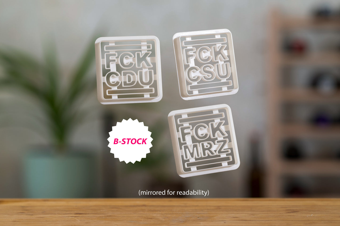 Anti-CDU CSU Merz Cookie Cutters - Various Shapes - Biscuit Mold - Fondant Dough - 3D Printed Cutters - FCK CDU- FCK CSU - FCK MRZ
