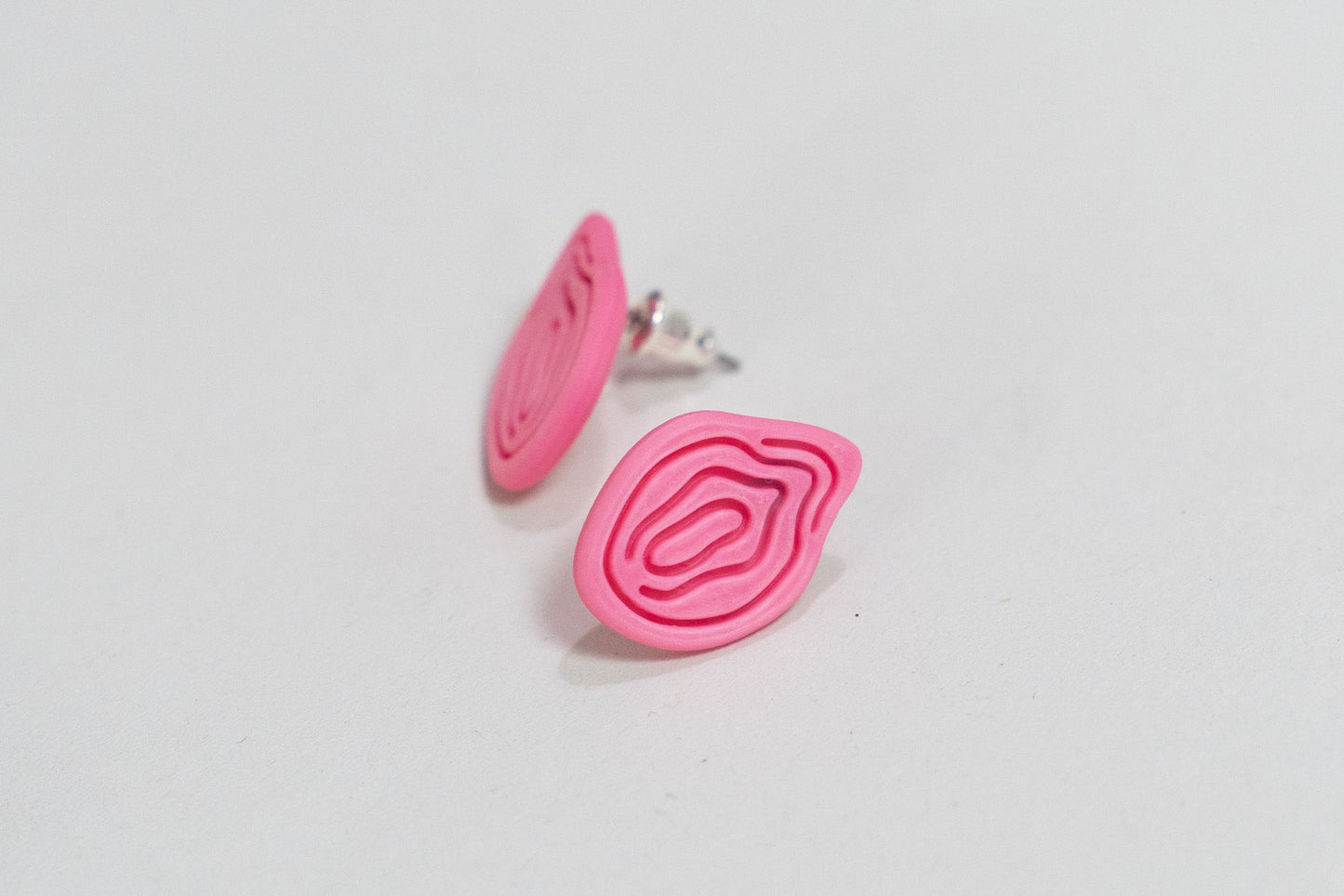 Cute Pink Vulva Earrings | Set | 3D printed | PLA | Handmade | Feminism | From Europe