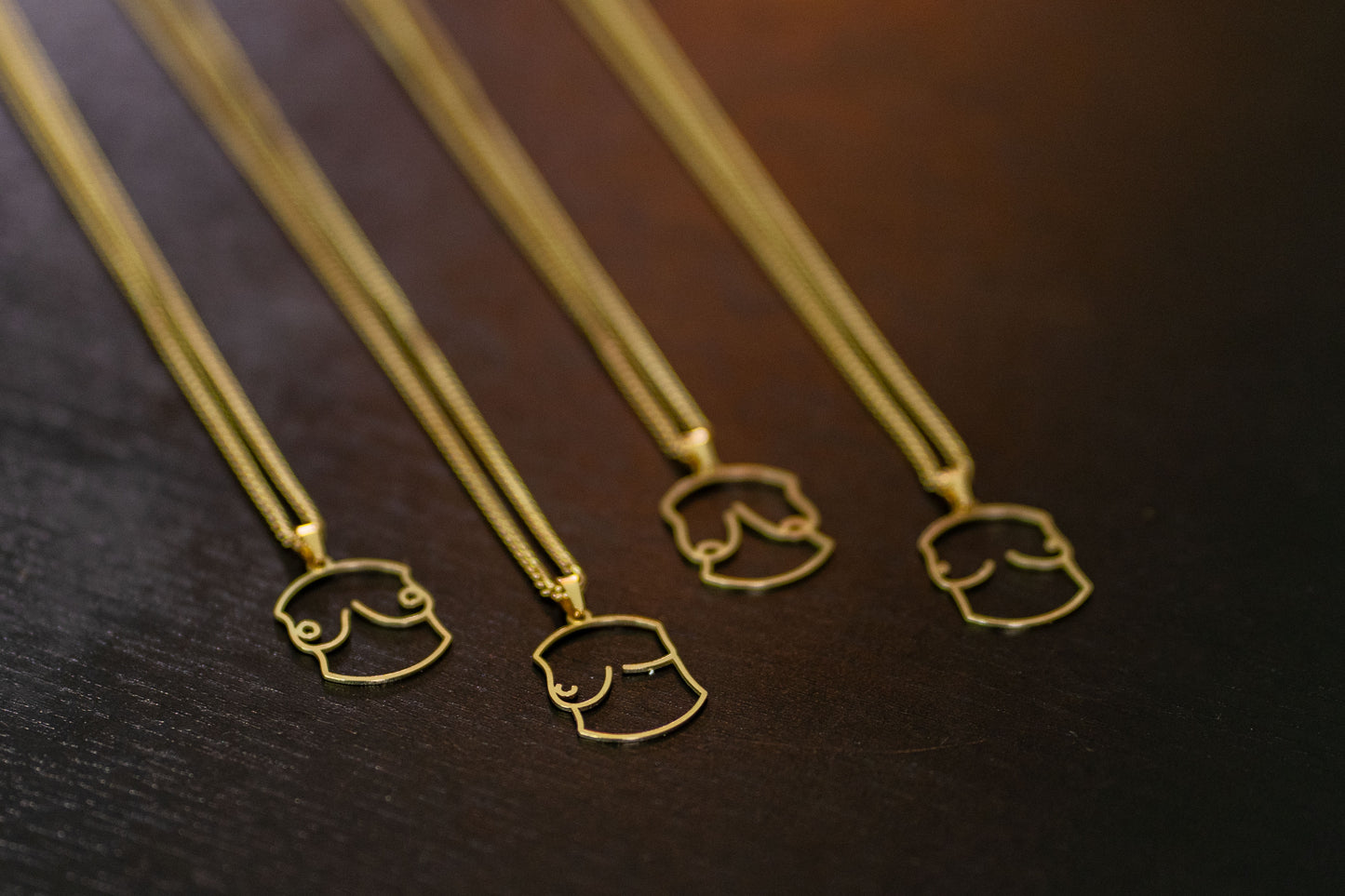 Breast Design Necklace | Gold and Silver | Different Shapes & Closures | From Germany | Feminist Jewellery