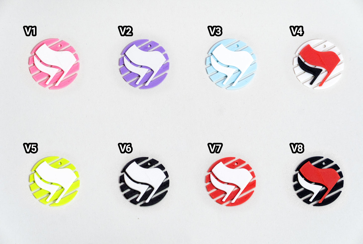 Antifa Earrings Mix 'n' Match | Anti-fascist Flag | Different Colors | 3D printed | From Germany | Jewellery | 161 AFA