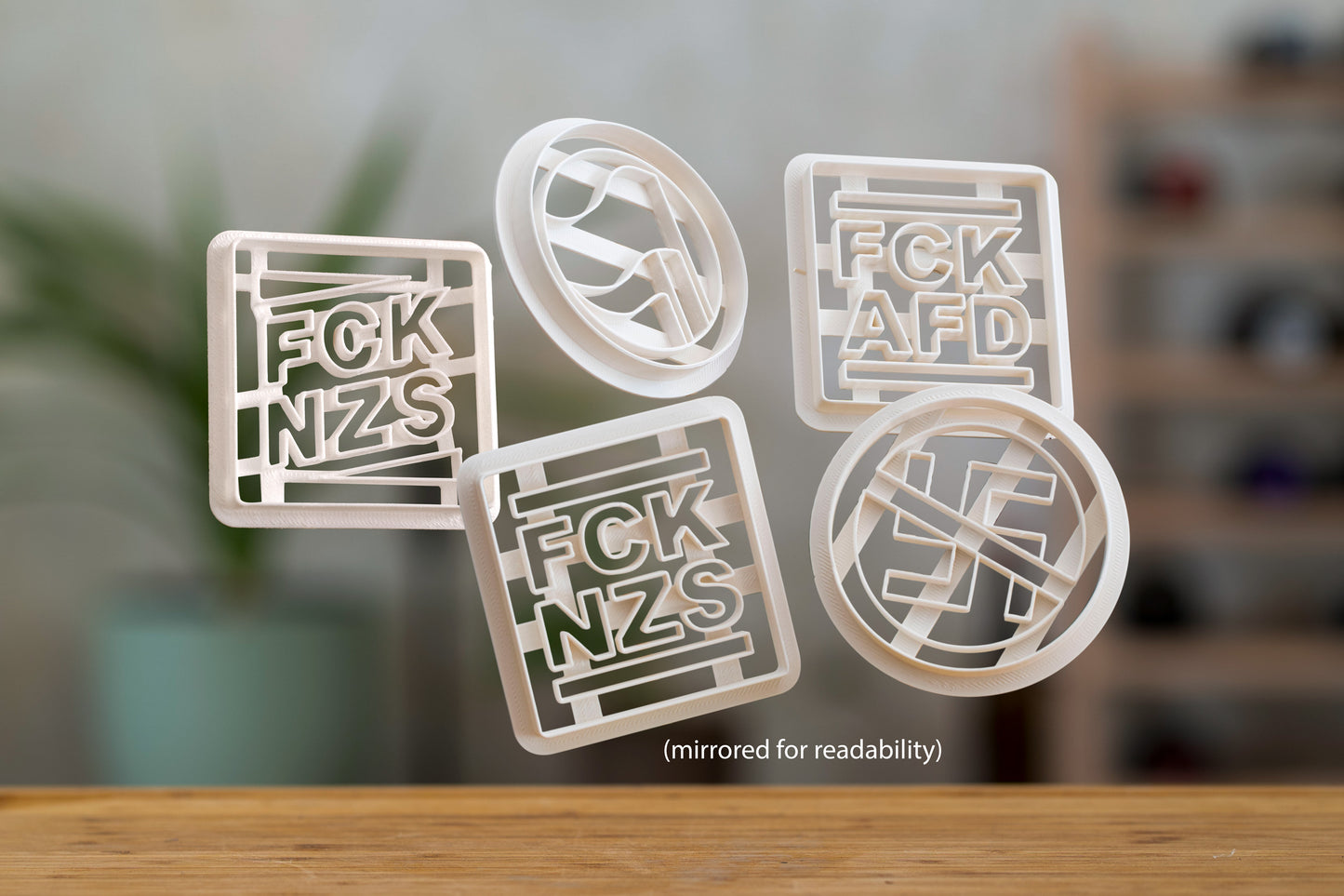 Antifaschistische Keksausstecher - FCK AfD - FCK NZS - Antifa - Verschiedene Motive - Keksform - Plätzchen - Kekse Ausstecher - 3D Druck