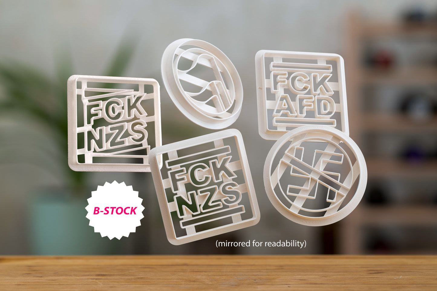 Antifaschistische Keksausstecher - FCK AfD - FCK NZS - Antifa - Verschiedene Motive - Keksform - Plätzchen - Kekse Ausstecher - 3D Druck