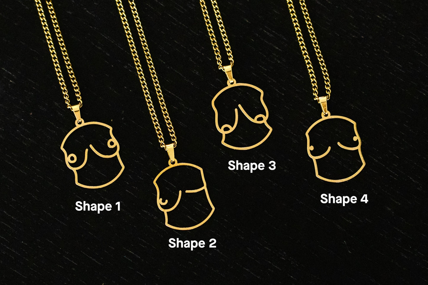 Breast Design Necklace | Gold and Silver | Different Shapes & Closures | From Germany | Feminist Jewellery