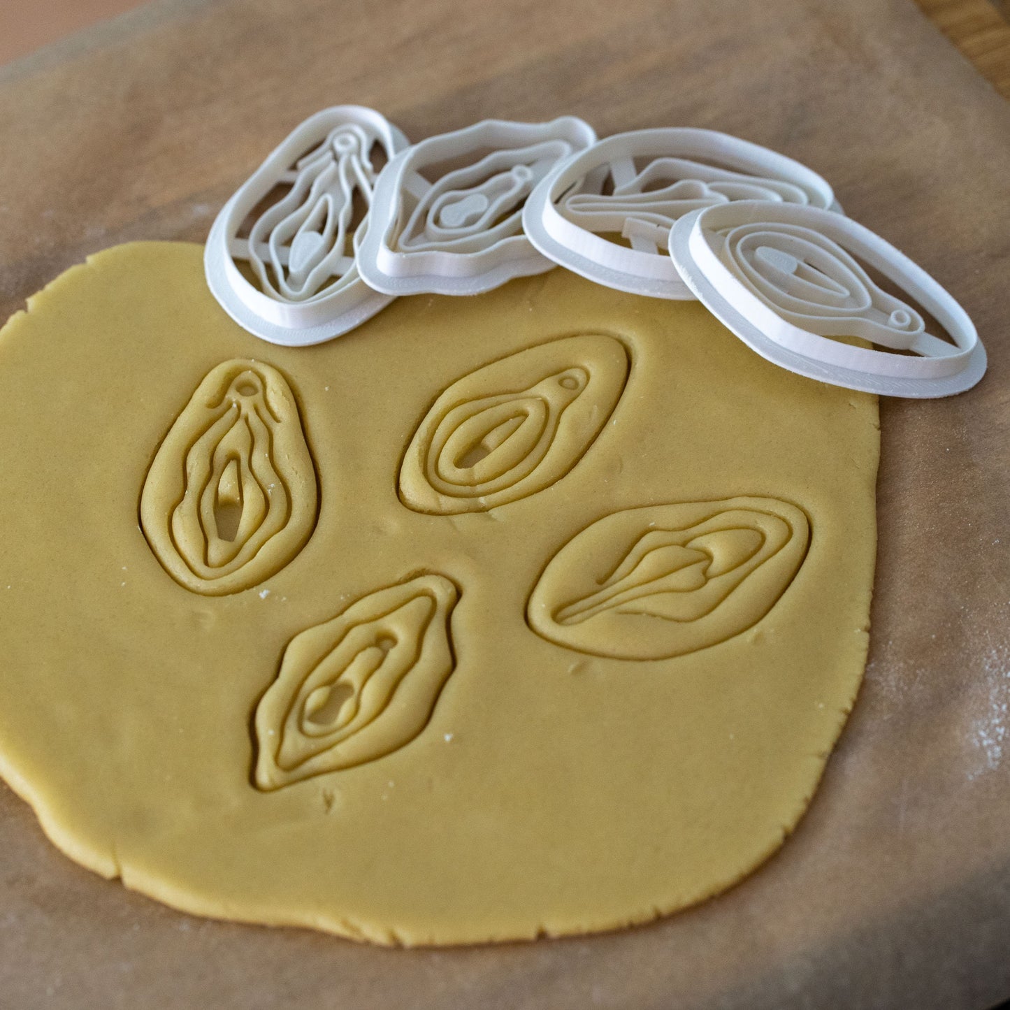 Vulva Cookie Cutters from Germany - Various Shapes - Biscuit Mold - Fondant Dough - Vagina Shaped Cookies - Europe - 3D Printed Cutters