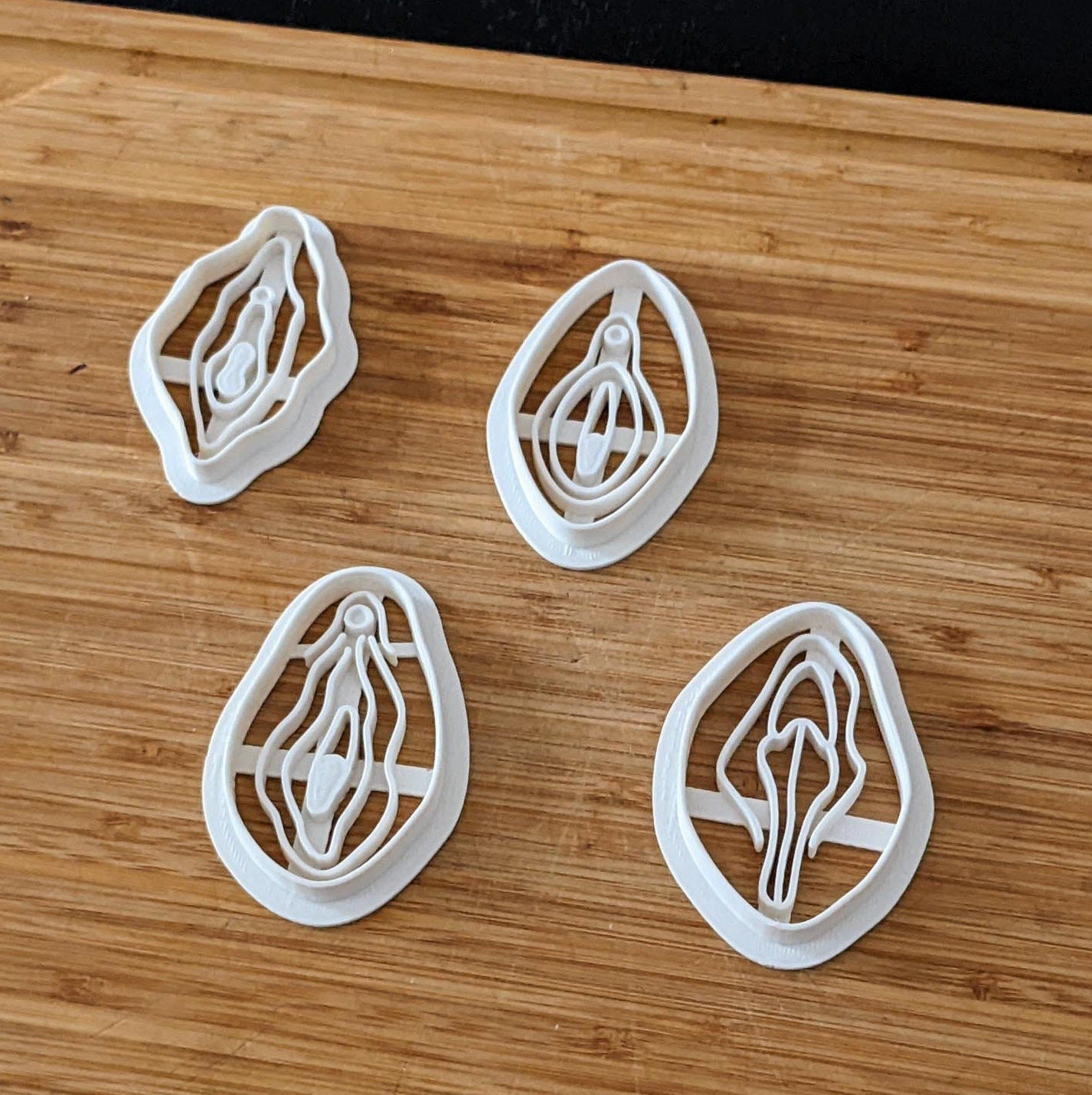 Vulva Cookie Cutters from Germany - Various Shapes - Biscuit Mold - Fondant Dough - Vagina Shaped Cookies - Europe - 3D Printed Cutters